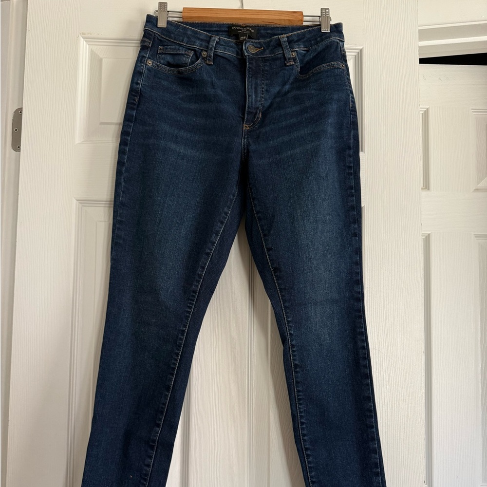 NWOT Banana Republic Dark Blue Straight Leg Jeans